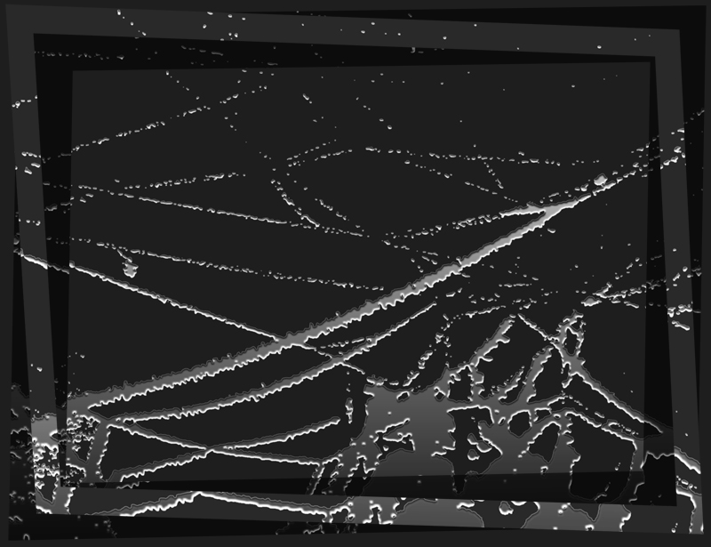 Spinnweben mit Raureif