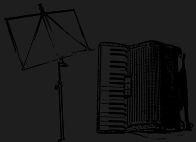 Akkordeon und Notenstaender